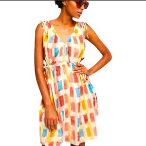 Anthropologie Lilka Painters Palette Sleeveless Mini Dress Medium fits Large
